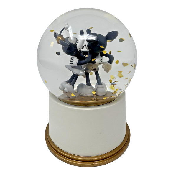 Disney Mickey & Minnie "When My Heart Found You, It Knew" Hallmark Snow Globe - Picture 8 of 12
